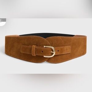 Gerard Darel corested Olympe belt in suede leather Size Medium